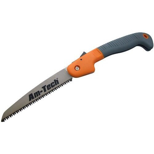 U0850 Folding Pruning Saw with Soft-Grip Handle - Foldable Tree Branch Cutter, Tri-Edge Teeth, High-Frequency Heat-Treated