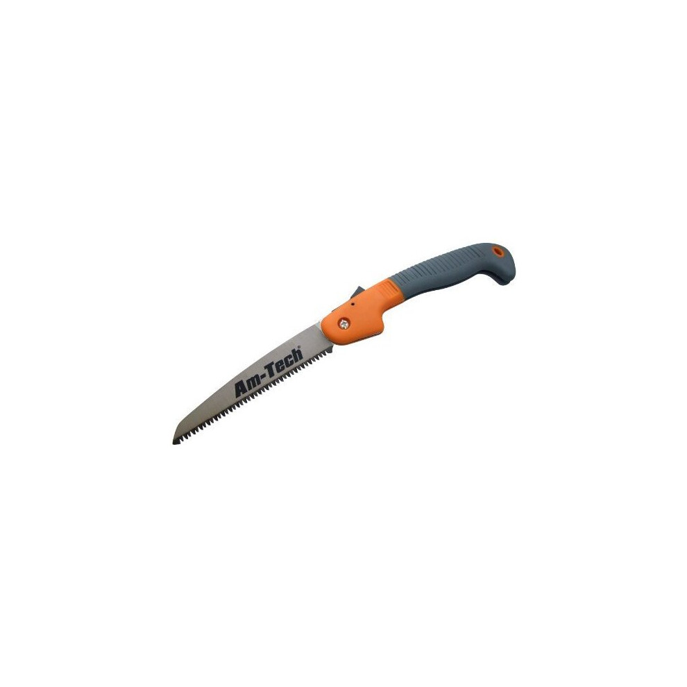 U0850 Folding Pruning Saw with Soft-Grip Handle - Foldable Tree Branch Cutter, Tri-Edge Teeth, High-Frequency Heat-Treated