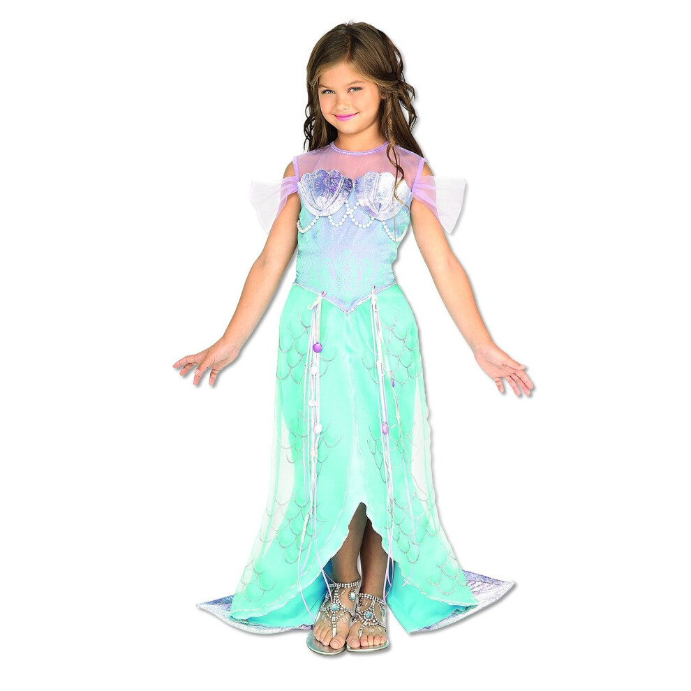 Rubies Mermaid Princess - Costume Mermaid Girls Dress Fancy Deluxe Princess Small Official Multicolor