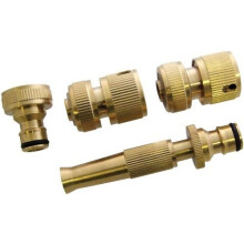 4pc Brass Hose Fitting Set - 4 Amtech Pipe Fittings Spray Nozzle Tap Pieces - brass hose fitting 4 set amtech pipe fittings spray nozzle tap pieces