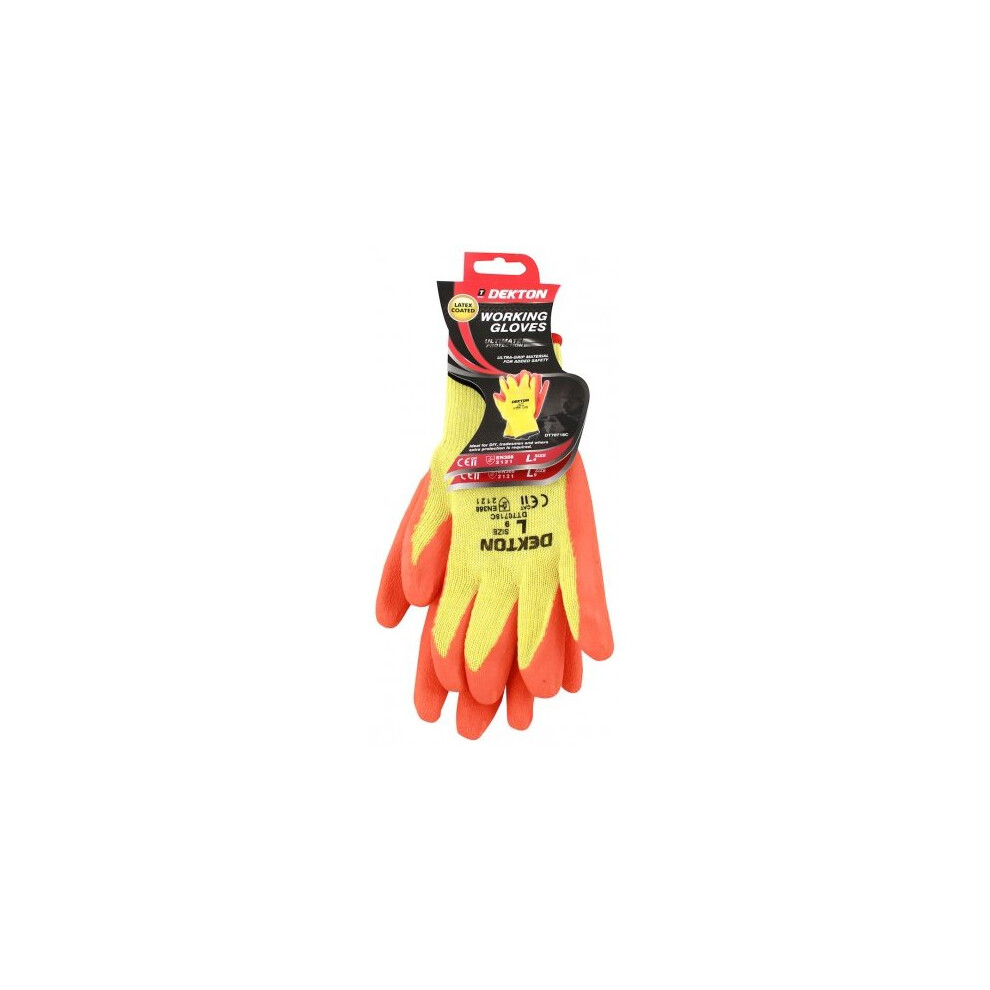 Orange/Cream Working Glove Latex 9/L 5055441415574