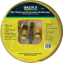 25m Kink Resistant Professional Garden Hose Pipe / Hosepipe in Yellow with Fittings