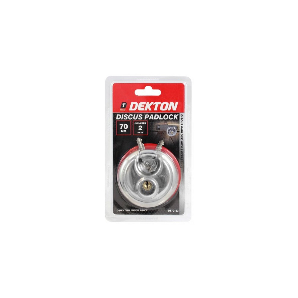 70mm Dekton Discus Padlock - Extra Keys Heavy Duty Security Workshop -  dekton 70mm discus padlock extra keys heavy duty security workshop