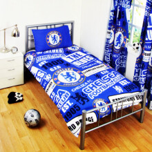 Chelsea Official Single Duvet Set - Multi-colour - Football Cover Fc Patch Sets - duvet chelsea single football set cover official fc patch sets