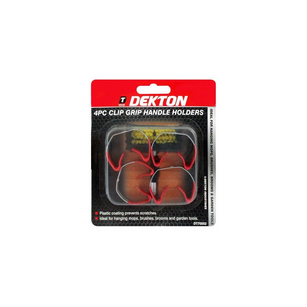 DEKTON 4PC CLIP GRIP HANDLE HOLDERS, DT70552
