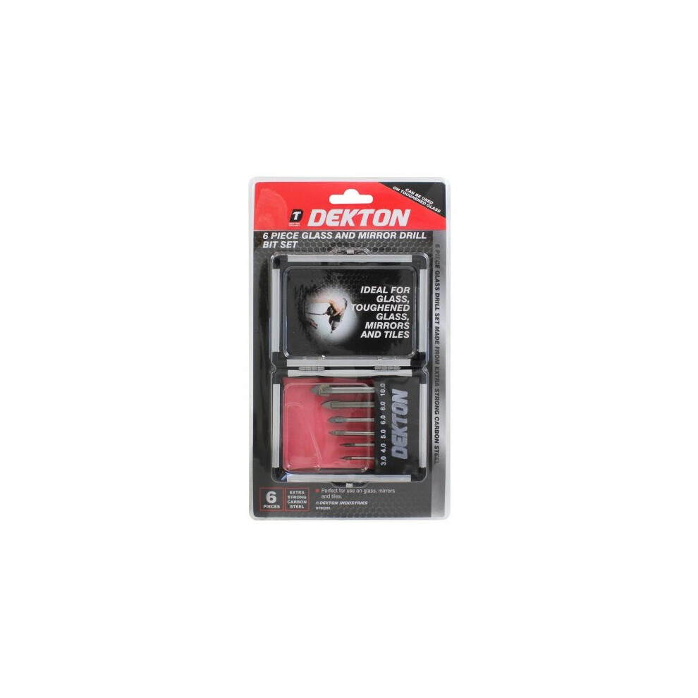 Dekton 6 Piece Glass Drill Set -Pc 10 9 Power Bit Sets Double Ended 1 Screw - Pc Dekton 10 9 Power Bit Sets Double Ended 16 Screw Driver Uk Seller 5055441412399
