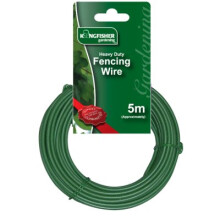 3 mm Schwerlast-Zaundraht – Grün beschichteter Gartendraht, 5 m x 5 m, Binde- und Befestigungsmaterial