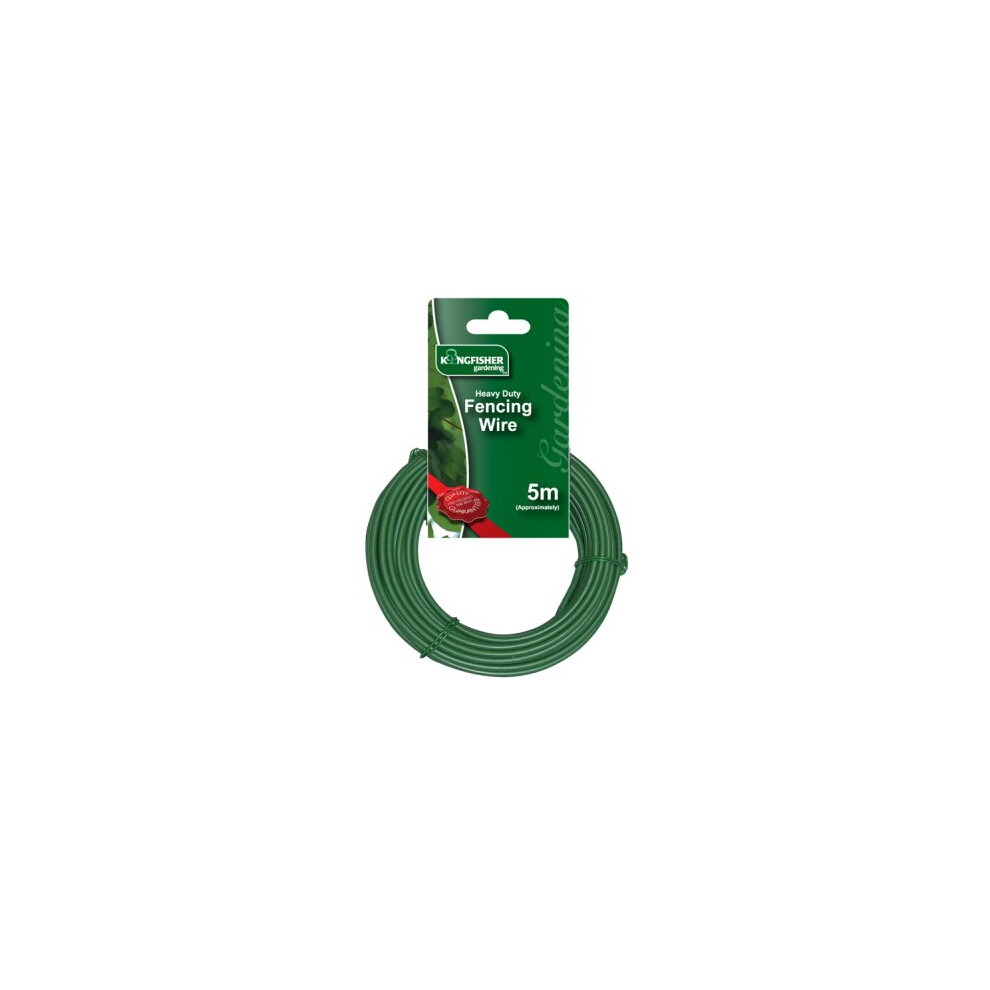 3mm Heavy Duty Fence Wire -  wire fencing garden heavy duty 3mm green coated 5 5m x tying fixing