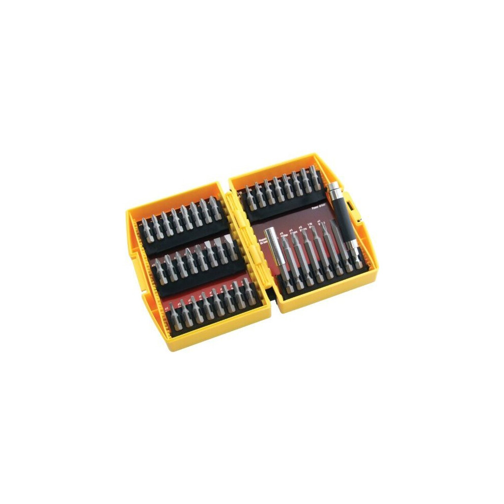40Pc Screwdriver Bit Set - Screwdriver Bit Set Phillips Slotted Square Star 40 Chrome Vanadium Steel Hex Pc 40Pc 5032759032747