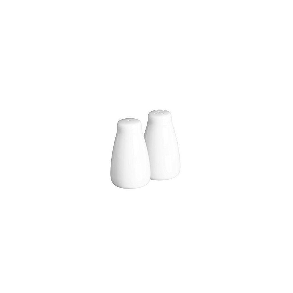 Price And Kensington Simplicity Salt And Pepper Pots, Porcelain, White, -