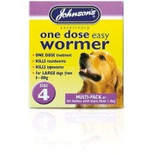 Size 4 One Dose Dogs Easy Wormer - Johnsons Tablets Dog - johnsons wormer dose one easy tablets dog size 4 dogs