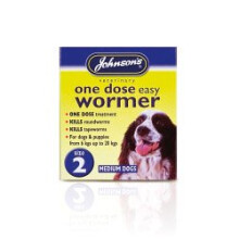 Size 2 One Dose Dogs Easy Wormer - Johnsons Tablets Dog -  johnsons wormer dose one easy tablets 2 size dog dogs