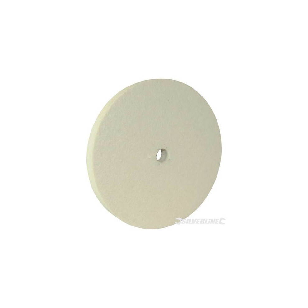 150mm White Felt Buffing Wheel - Silverline 105898 Polishing -  felt buffing wheel silverline 150mm 105898 polishing