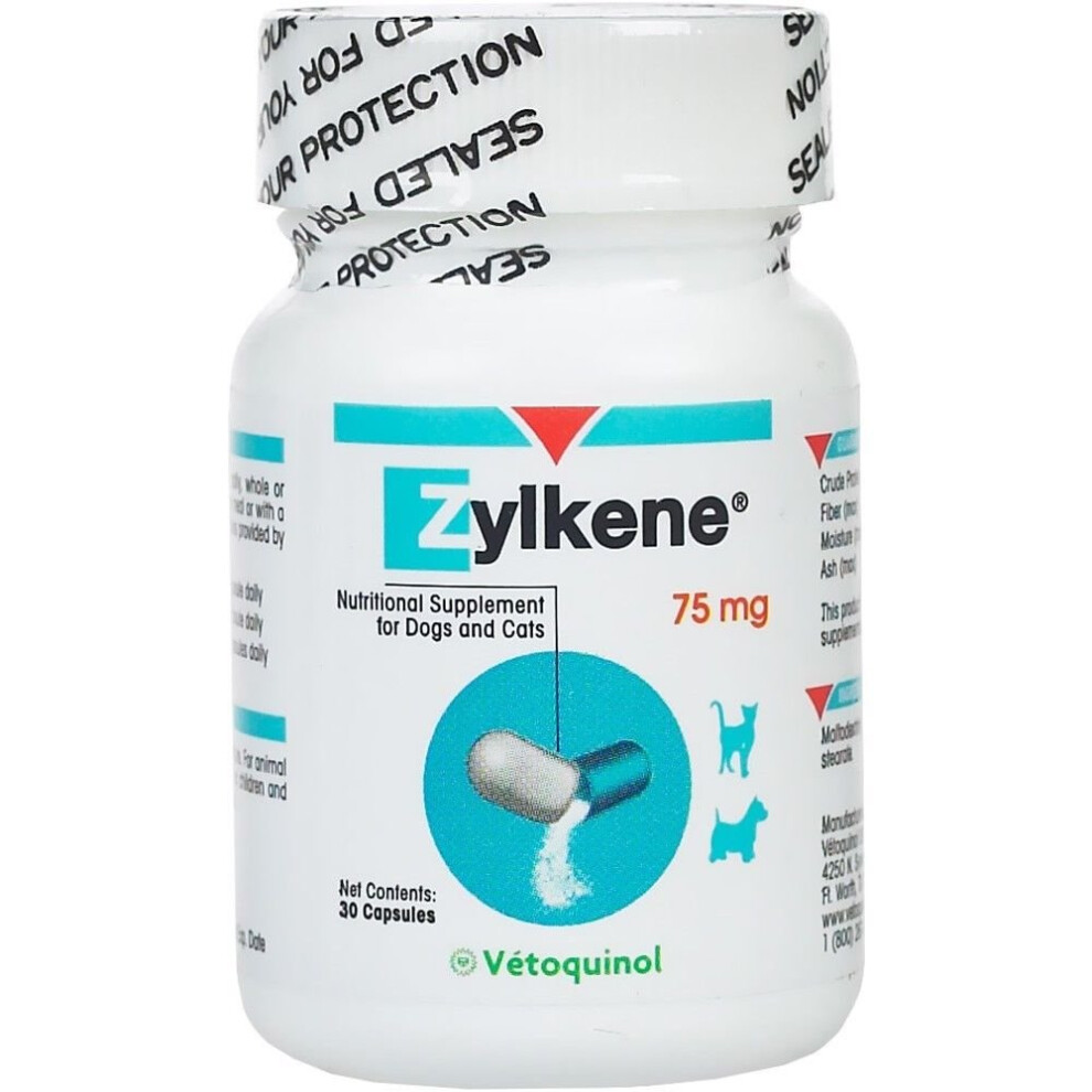 New Vetoquinol Zylkene 75Mg 30 Capsules 3605874332430