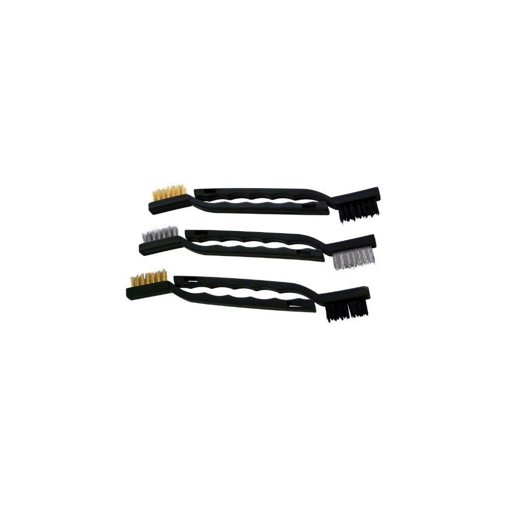 6Pc Brush Set - Nylon Brass Steel Wire Cleaning Brushes Rust Hand Mini 175Mm - Set Nylon Brass Steel Wire Brush Cleaning Brushes 6Pc Rust Hand Mini 5032759002054
