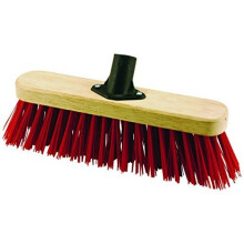 Elliott Broom Head With Stiff Fibre, Red - 29cm Pvc Fibre Fill - broom stiff red head elliott 29cm pvc fibre fill