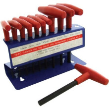 10pc T-handle Hex Key Set - Allen Metric Thandle 10 Wrench Stand New Alan Rack -  key set hex allen metric thandle 10 wrench stand 10pc new alan rack