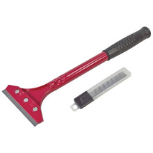 4" Wallpaper Scraper & Blades - Paint Long 4 Duty Deluxe Handle Heavy - wallpaper scraper paint long 4 duty deluxe blades handle heavy