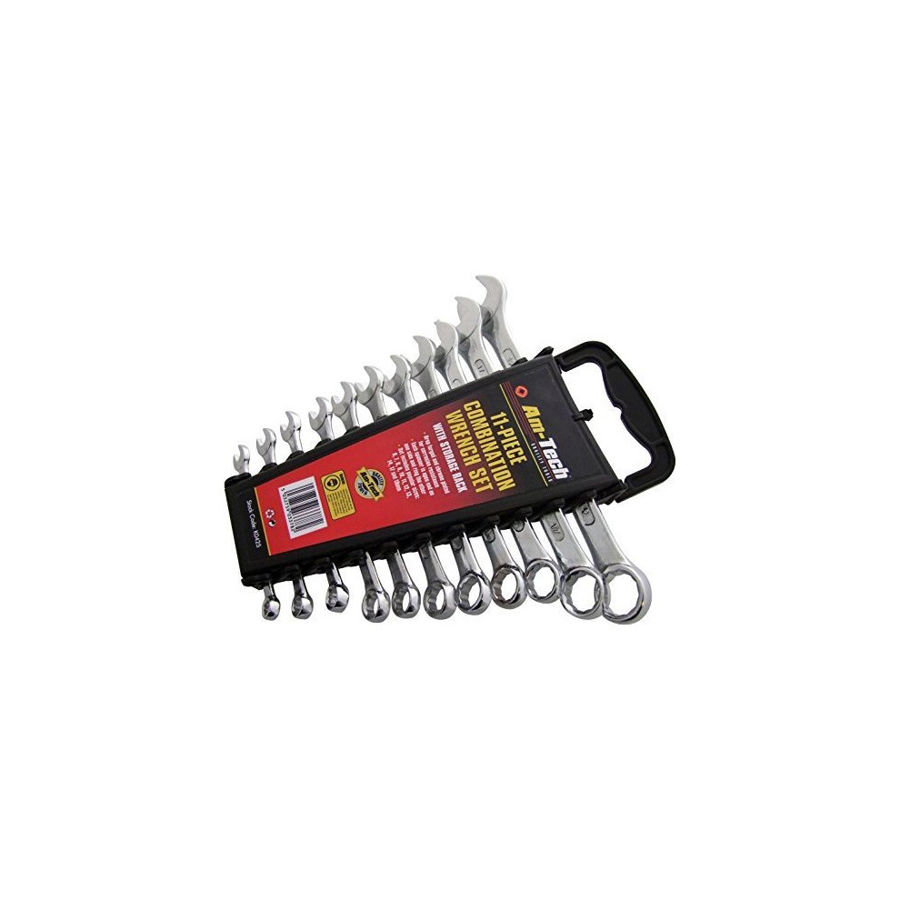 11pc Combination Spanner Set With Rack - Garage New Wrench 619mm Mechanic -  combination spanner set rack garage new 11pc wrench 619mm mechanic