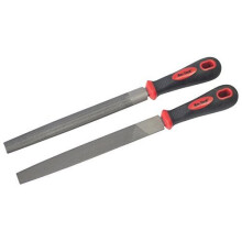 2pc 150mm File Set - Metal Flat Round Half 6 Sharpen Files Piece Plastic Tools - file set metal 150mm flat round half 2pc 6 sharpen files piece