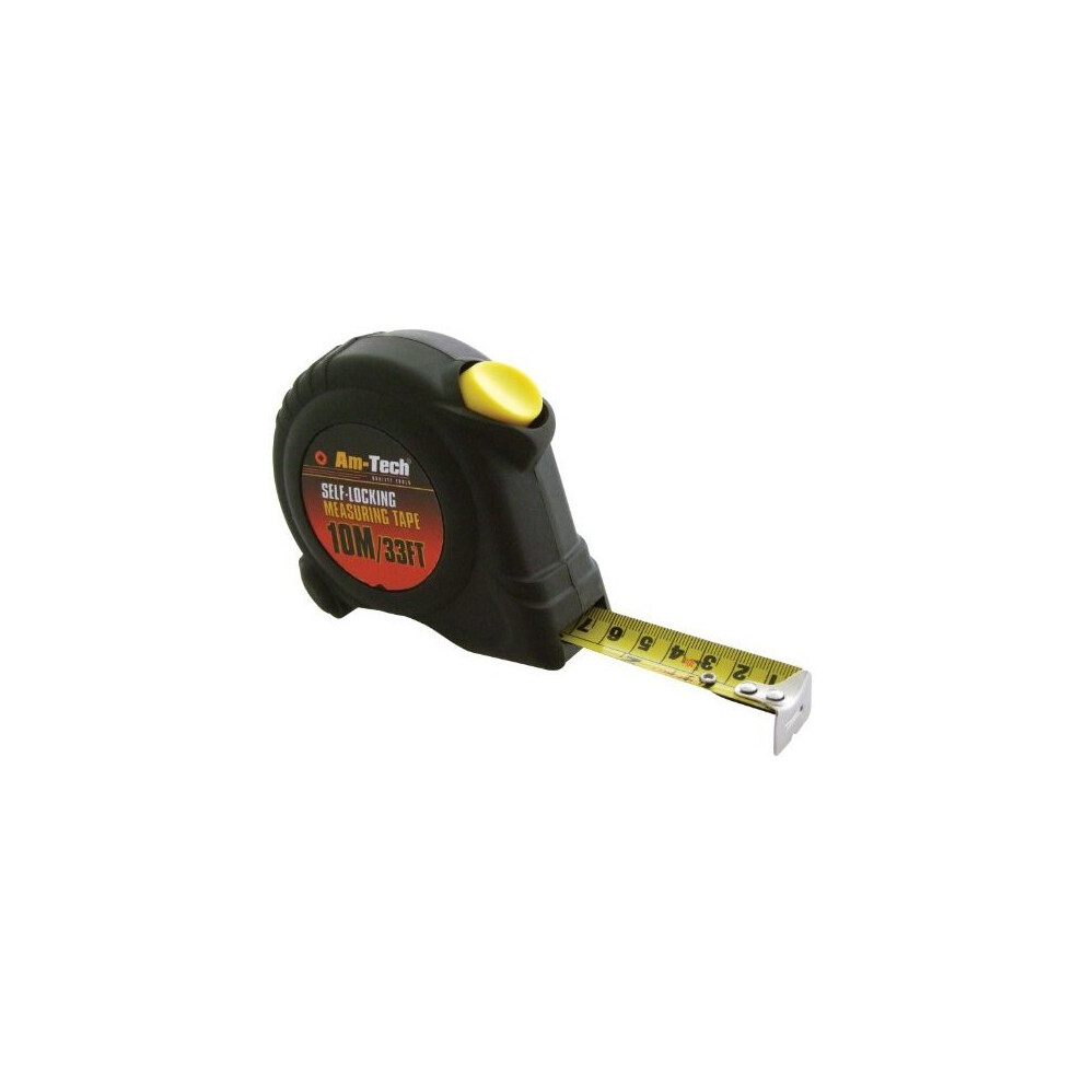 10m x 25mm Self Locking Measuring Tape - 33ft Measurement Mechanism Builder 3m -  self locking measuring tape 10m x 25mm 33ft measurement mechanism