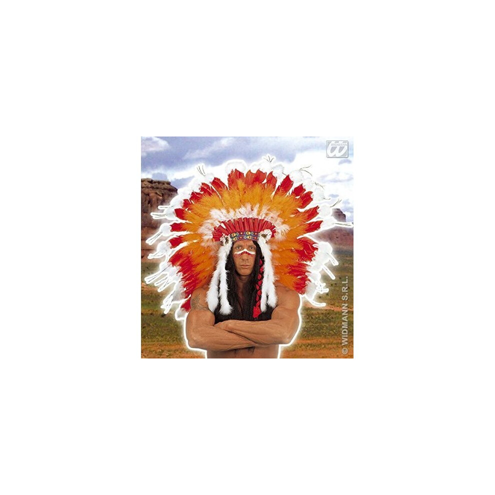 Unisex Indian Headdress Professional Accessory For Wild West Cowboy Fancy Dress - Indian Headdress Professional Hat Accessory Native Wild West American