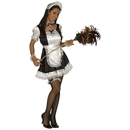 French Maid Dominique l dress Apron Hat Jewellery Garter sexy