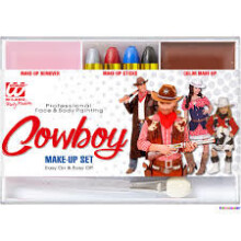 Cowboy Make Up Set - Make 4 Sticks Remover Applicator Sfx American Wi - makeup cowboy set 4 sticks remover applicator sfx american wi