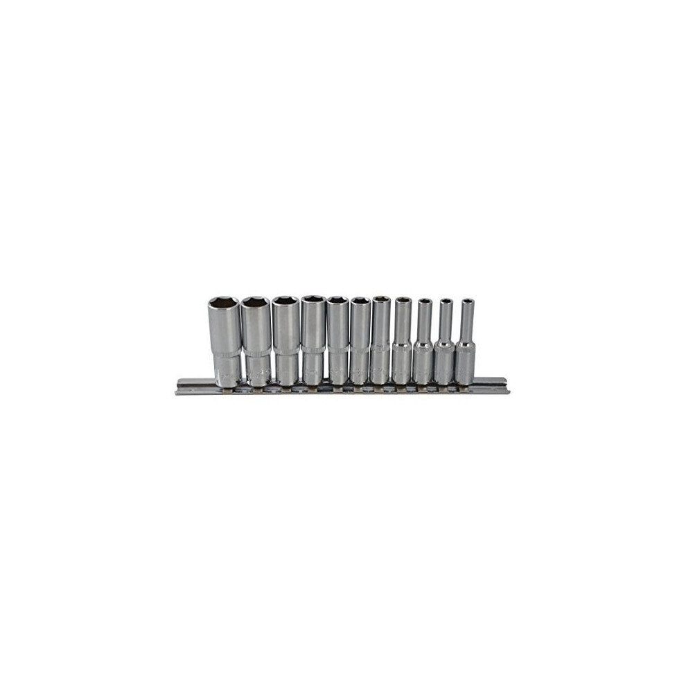 Blue Spot 01540 1/4 Inch Deep Metric Socket Set - 11 Drive Square 14in Blue -  deep metric socket set 11 drive square 14in bluespot 01540 tools inch