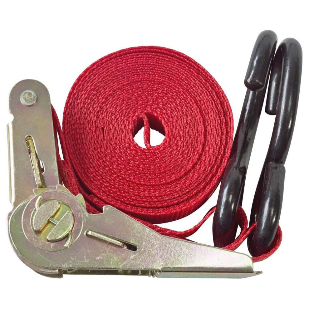25Mm Heavy Duty Ratchet Tie Down - Strap Securing Van 45M Gs New - Ratchet Tie Down 25Mm Strap Securing Van 45M Gs New 5032759041343