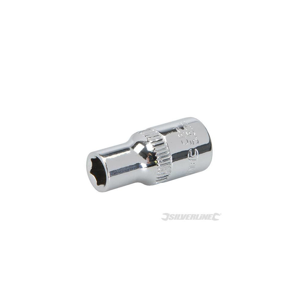 5.5mm 1/4" Drive Metric Socket - 14 Silverline 55mm 555524 Hex -  metric socket 14 drive silverline 55mm 555524 hex