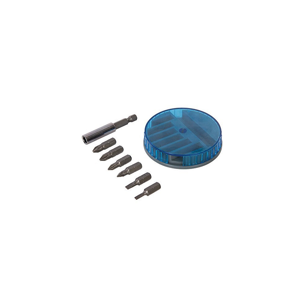 Silverline Cr-v Screwdriver Bit Set 7pce Ph1, Ph2, Pz1, Pz2, Sl3, Sl4 - 451771 -  7pce screwdriver bit set silverline 451771