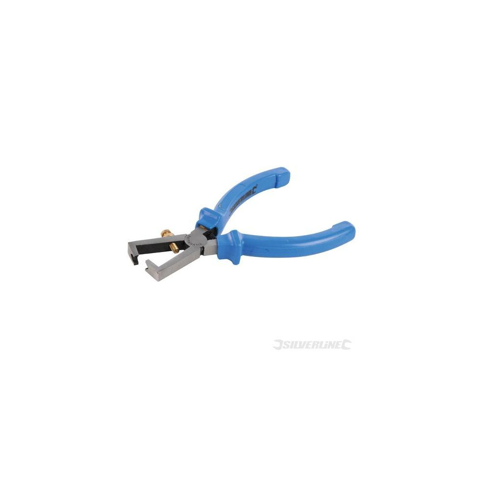 160mm Silverline Wire Stripping Pliers - 282479 -  stripping pliers wire 160mm silverline 282479