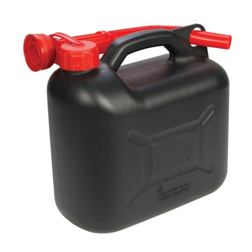 5 Litre Black Plastic Fuel Can - Silverline 5ltr 199991 -  fuel plastic can silverline black 5ltr 199991