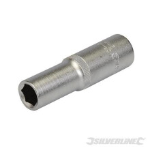 Silverline Deep Socket 1/2" Drive 6pt Metric 12mm - 12 107241 Hex Steel Diy -  12 deep drive metric socket silverline 12mm 107241 hex steel diy tool