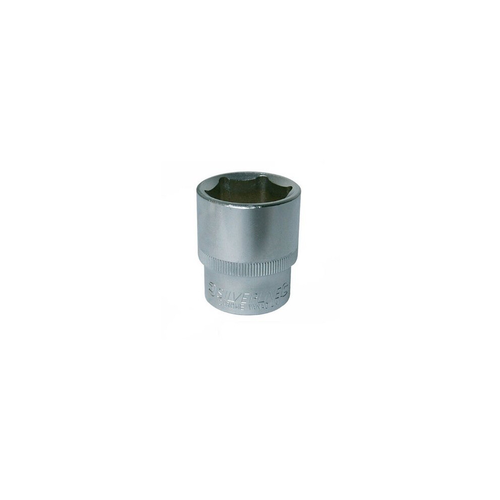 Silverline Socket 1/2" Drive 6pt Metric 25mm - 12 Hex 178045 Tool Diy Steel -  metric socket 12 drive silverline 25mm hex 178045 tool diy steel bulk