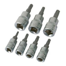 Silverline T10 - T40 Socket Set 1/4" & 3/8" Drive 7pce T10 - T40 - Torx 763566 -  set socket silverline torx drive 763566 14 38 t10t40 14inch 38inch