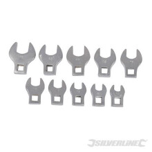 10- 19mm 10 Piece Crows Foot Spanner Set - 10pce Silverline 111508 -  spanner set foot crows 10 10pce silverline 19mm 111508