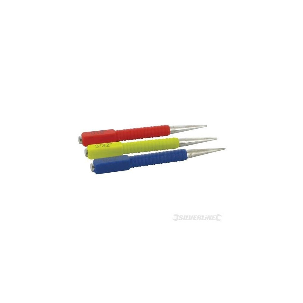 Silverline Nail Punch Set 3pce 3pce - 412456 -  set nail punch 3pce silverline 412456