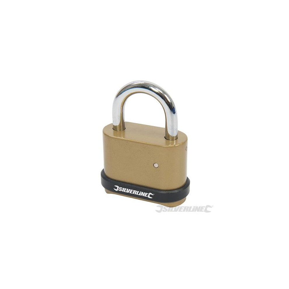 50mm Zinc Alloy Combination Padlock - 4digit Silverline 472645 -  combination padlock zinc alloy 4digit 50mm silverline 472645