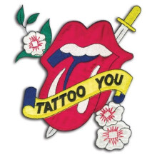 Rolling Stones Tattoo You Shaped Sew-on Cloth Patch (ro) - Iron Sew Official - rolling stones patch tattoo you iron sew official tongue band merch