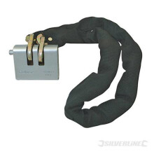 Silverline Sleeved High Security Chain 600mm - 580457 -  security high sleeved chain silverline 600mm 580457