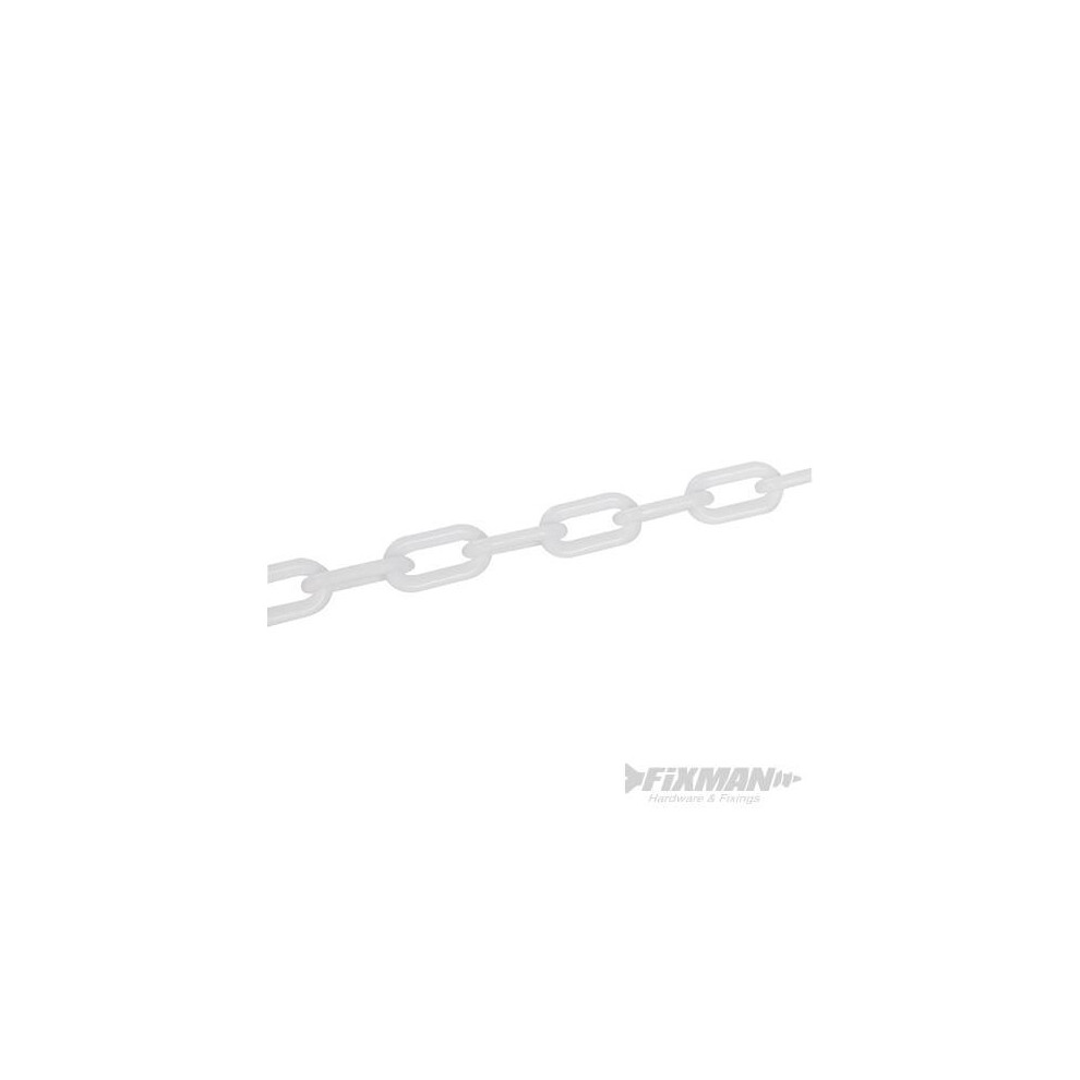 Silverline Fixman Plastic Chain - 5M 6Mm 568185 - Plastic Chain Fixman 5M 6Mm 568185 White