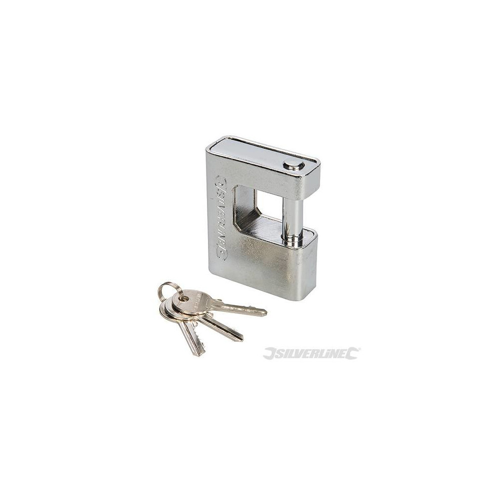 Silverline Close Armoured Shutter Lock Padlock 80mm - 380651 Security -  armoured shutter lock close silverline padlock 80mm 380651 security