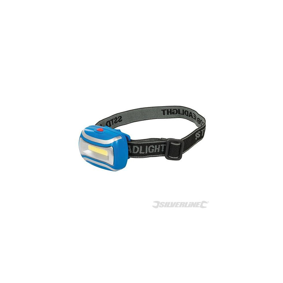 Silverline Cob LED Headlamp 3w - 307918 -  cob led headlamp silverline 307918 3w