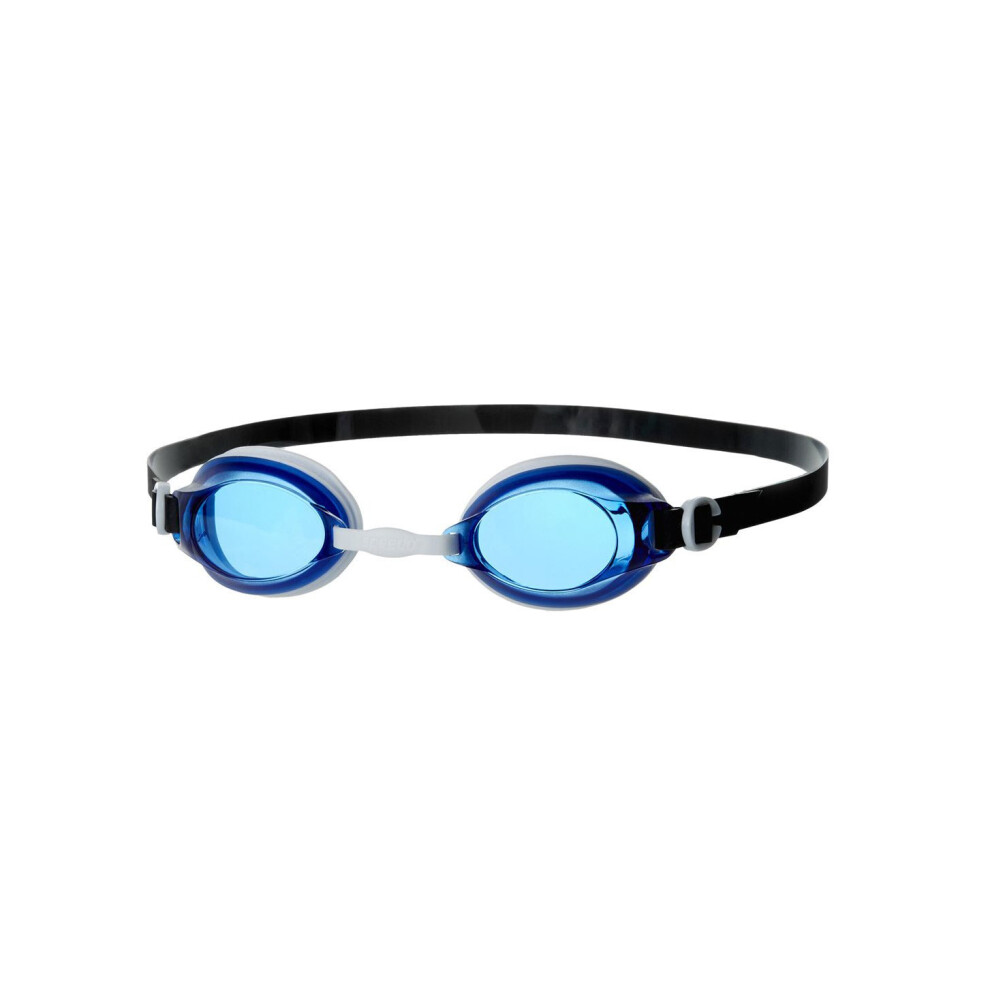 Adult Size Blue & White Speedo Jet Swim Goggles - Swimming One -  jet speedo goggles adult swimming one size blue