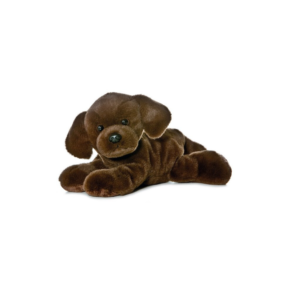 8" Brown Mini Flopsie Lil Lucky Chocolate Labrador Soft Toy - Plush Aurora World -  mini plush aurora chocolate labrador toy flopsie world lil lucky