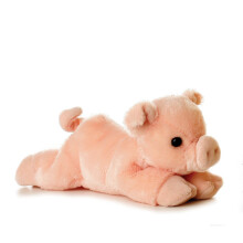 8" Mini Flopsie Percy Pig Soft Toy - Aurora -  aurora flopsie pig - Plush Soft Toy