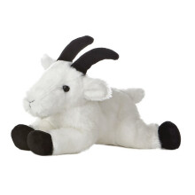 8" White Mini Flopsie Goat Soft Toy - Aurora Plush World New - Plush Soft Toy