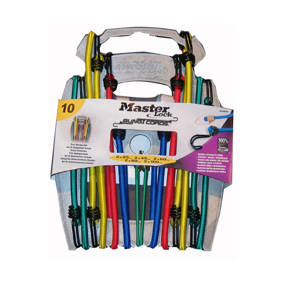 Master Lock Twinwire Bungee Organiser - Pack Of 10 - Twin Wire Master Mlk3043e -  bungee 10 organiser pack master lock twin wire masterlock twinwire